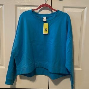 XXL Cropped blue crewneck